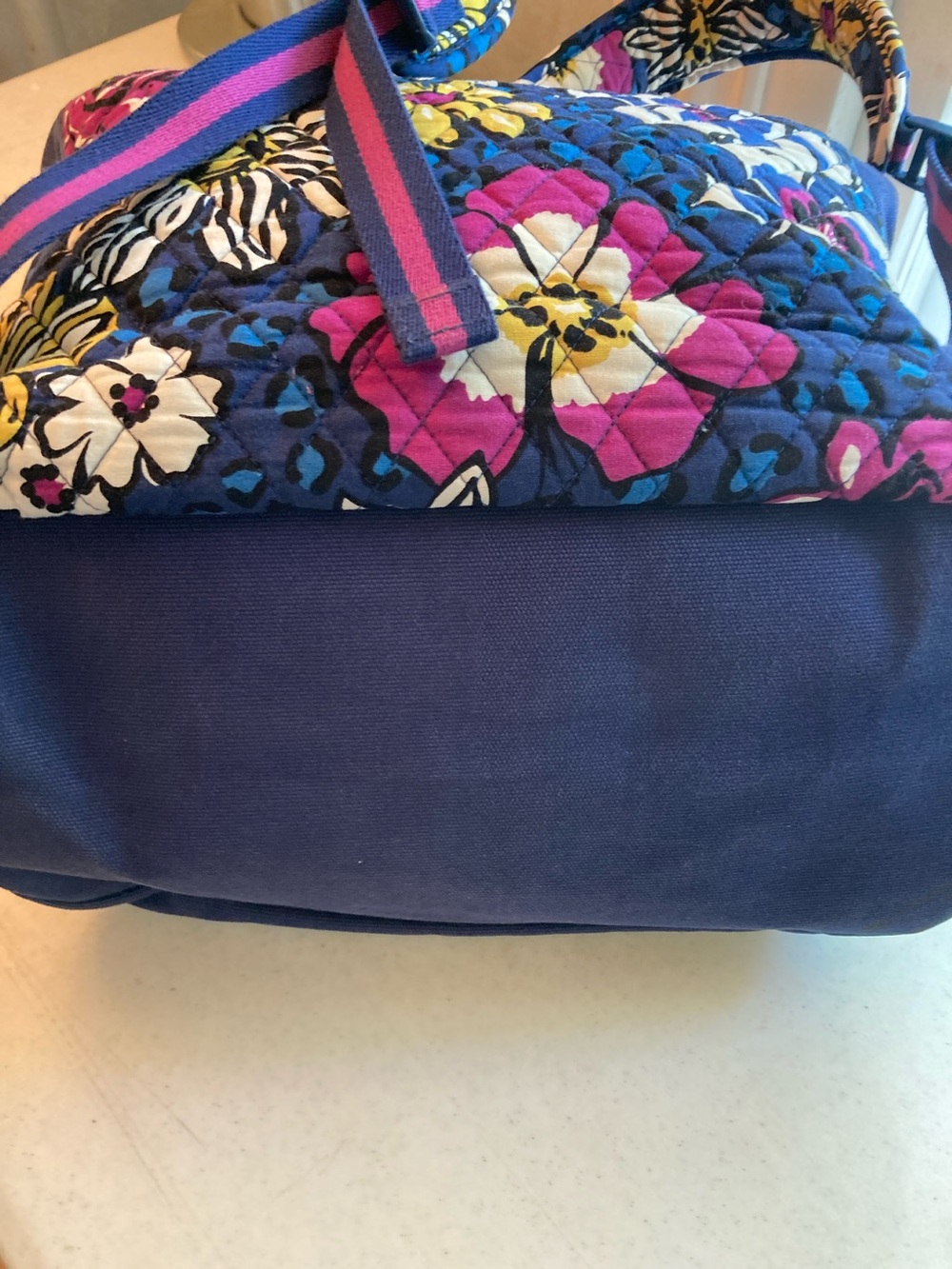 Vera Bradley Large Floral Canvas & Quilted Backpack - Picture 7 of 12
